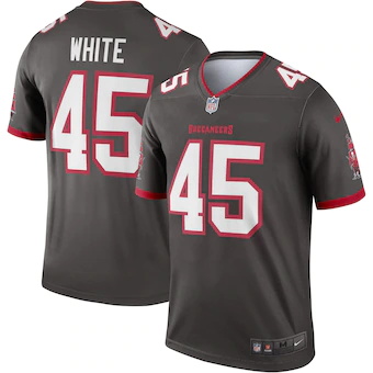 mens nike devin white pewter tampa bay buccaneers alternate